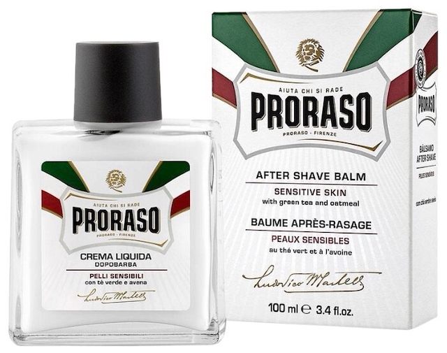 Бальзам после бритья Proraso Aftershave balm для чувствительной кожи с Зелёным Чаем и Овсом, 100 мл
